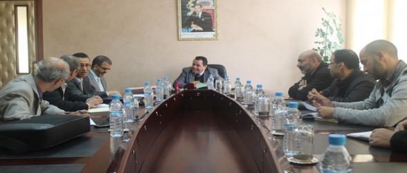 اجتماع مع المدير الإقليمي للجمارك والضرائب الغير المباشرة والمندوب الإقليمي لوزارة النقل