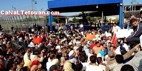 تجار معبر باب سبتة المحتلة في إضراب مفتوح …